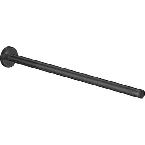 Un toallero de acero inoxidable negro cepillado para fijar a la pared del baño.