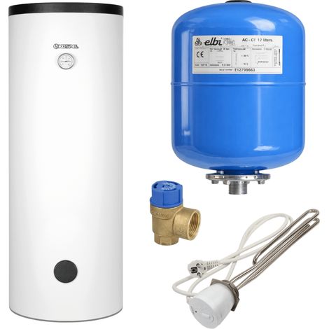 Pack Préparateur ECS SB 200 L + Vase d'expansion 12 L + Résistance électrique 3kW + Soupape sanitaire