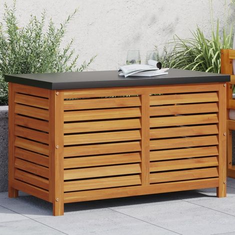 Boîte de rangement de jardin 90x48x55 bois massif d'acacia (1/5)