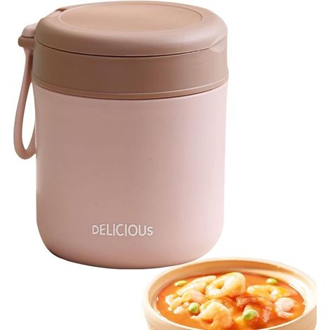 Isolierte Lunchbox 430 ml Fassungsvermögen mit Deckel Auslaufsichere Lunchbox für Schüler Reisende Erwachsene Camping Picknick Küche luftdichter (1/5)