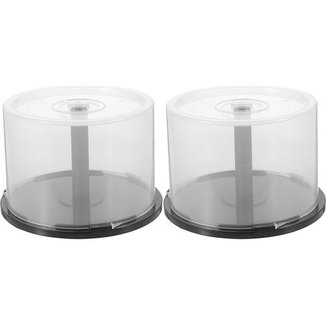 Seau de Rangement CD Vide 2 Pièces, Capacité 50 Disques (1/5)