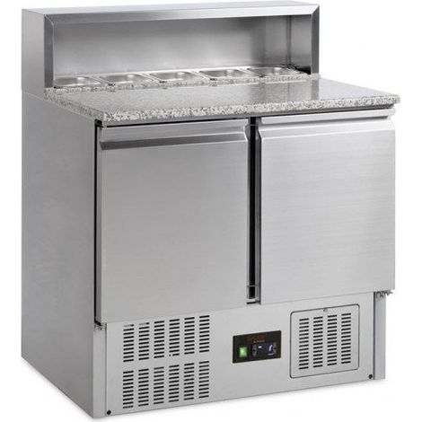 Table comptoir inox réfrigérée positive à ingrédients 2 x GN 1/1, 230 W, 220 V - MONO