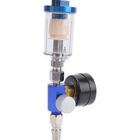 Pneumatische Farbpistole mit integriertem Wasserfilter und Manometer (1/5)