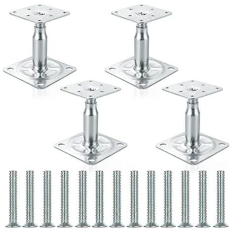 Packung verzinkte erhöhte Pfostenhalterungen, verstellbar, 130–180 mm, robuste Dachstütze für den Bau
