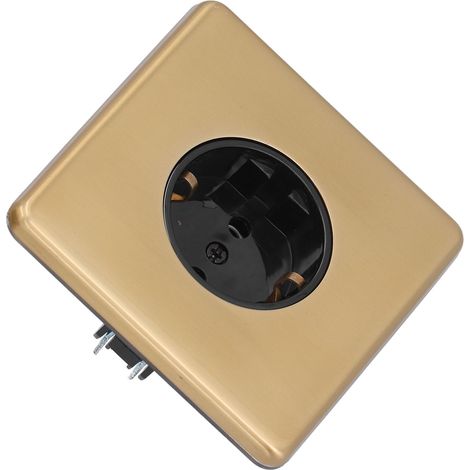 Prise électrique murale en acier inoxydable, panneau standard allemand 16A 250V, accessoire d'alimentation (1/5)