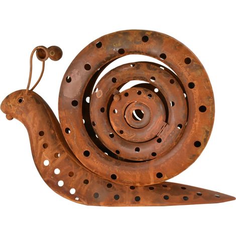 Großer rustikaler Kerzenhalter aus Metall in Schneckenform für Heimdekoration und originelle Geschenke