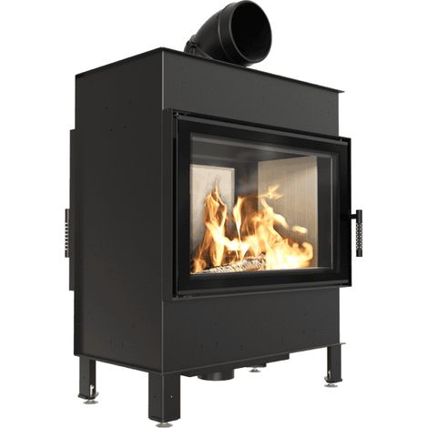 Kamineinsatz aus Stahl KRATKI LUCY TUNNEL 14 kW Ø 200 mit Türfeder (1/5)