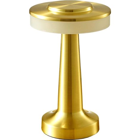 Lampes de table sans fil, lampe de chevet rechargeable, petite lampe tactile portable à DEL pour salon, chambre, bureau, restaurant (grande tête) (1/5)