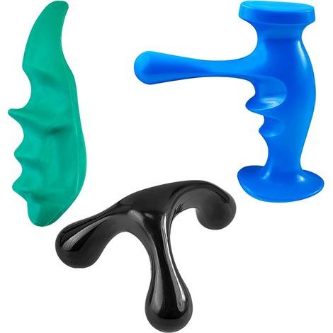 Lntyq 3pcs Set de Massage, Kit de Massage, Outil de Massage Des Tissus Profonds Massage Point Trigger Thérapeute Pouce Points Trigger, Rouleau Visage, pour Le Dos, Cou,Tete,Pieds, Bras et Jambes (1/5)