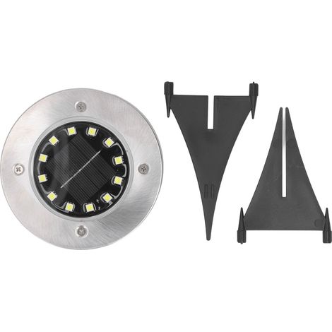 Lampes de sol solaires rondes pour cour, jardin, allée, pelouse, couloir (1/5)