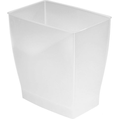 InterDesign, Cestino per Rifiuti, in Plastica, 18 cm x 28,5 cm x 30,5 cm, 11 Litri, Bianco (Frost) (1/3)