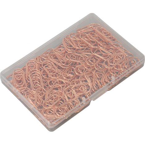 150 Stück niedliche, herzförmige Büroklammern, exquisit galvanisiert, rutschfest, elegant, roségoldfarben, für Familie, Büro, Schule (1/5)