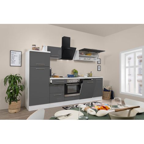 Cucina Blocco Cucina Blocco Cucina Bianco Grigio Amanda 280 cm Respecta Premium (1/5)