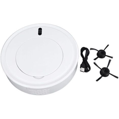 Robot Aspirateur Intelligent Maison Automatique 3 en 1 Silencieux Collecteur Poussière Blanc 22x22x5cm