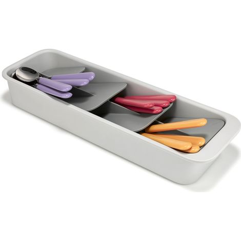 Joseph Joseph DrawerStore Portaposate a Livelli per Cassetto, Organizer Compatto, Smontabile, Plastica Riciclata (1/5)