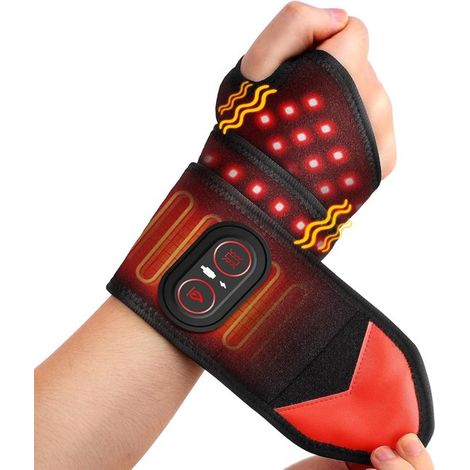 Este masajeador de manos cuenta con una almohadilla térmica, función de luz roja, diseño inalámbrico, 3 niveles de calor, 3 modos de vibración y una batería integrada de 3000 mAh. (1/5)