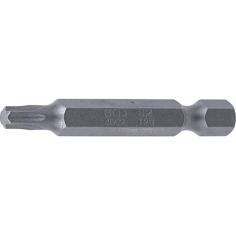 Embout Torx T25 6,3 mm (1/4) - L. 50 mm - Précision et Durabilité, Acier, Pro - D-Work