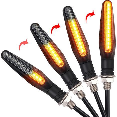 Set of 4 units, LED turn signals for motorcycle, motorcycle accessories, universal and waterproof. (1/5)