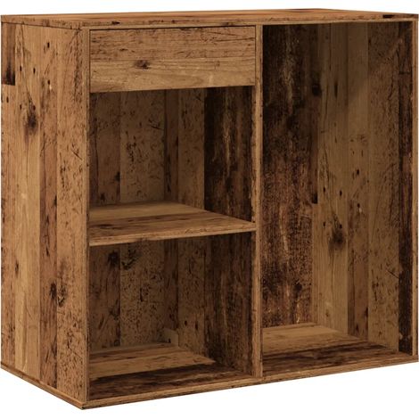 Armadio per cosmetici antico pratico contenitore 80 x 40 x 75 cm in legno multistrato vecchio legno 020051008
