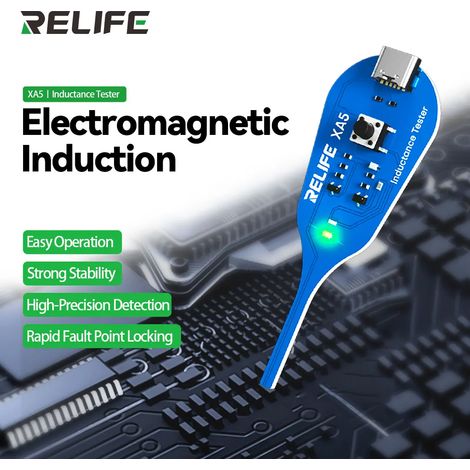 Le testeur d'inductance RELIFE XA5 localise rapidement le point de défaut pour tester la qualité des inductances sur les cartes mères électroniques. (1/5)