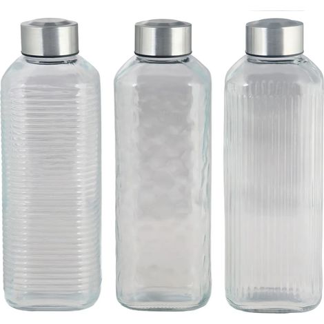 Botella de vidrio Hydro 1 L con tapa a rosca (1/2)