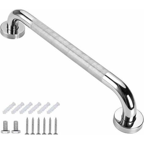 HOXILEELEO - Barre de Baignoire 304,Barre de Maintien, Rehausseur WC Adulte, Barre D'appui en Acier Inox de Bain avec Grip Antidérapant, Salle de Bain, Barre De Douche Ventouse (40cm) (1/5)