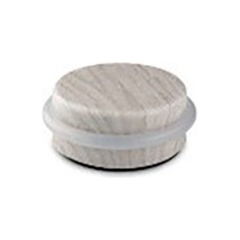 Fermaporta adesivo plastico-metallo decorato acero nordico Ø4,6x1,8cm INOFIX