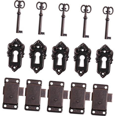 WOONEKY Lot de 5 verrous de meubles vintage (1/5)