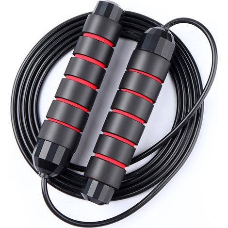 Corde à sauter — Une corde à sauter de fitness conçue pour les hommes, les femmes et les enfants, dotée de roulements à billes intégrés et d'une longueur de corde réglable.