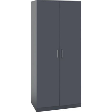 Dakota 2 Door Wardrobe - L48 x W75 x H175 cm - Dark Grey