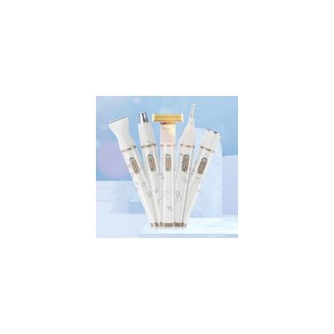5-in-1 Multifunktions-Elektrorasierer für Gesicht, Beine, Augenbrauen und Nase, USB-aufladbar. Abnehmbarer Scherkopf.