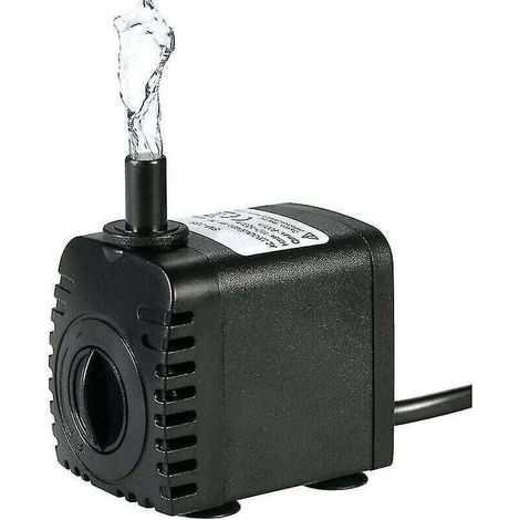 Pompe à eau Submersible, Pompe à Eau 600L / H 8W, pour Fontaines de Table D'aquarium, Jardins D'eau D'étang et Systèmes Hydroponiques, avec 2 Buses, AC220-240V (1/4)