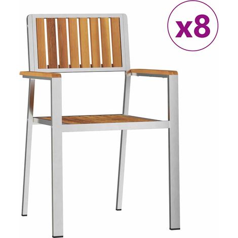 Maison Exclusive - Gartenstuhl 8 pcs Massives Akazienholz und Ede