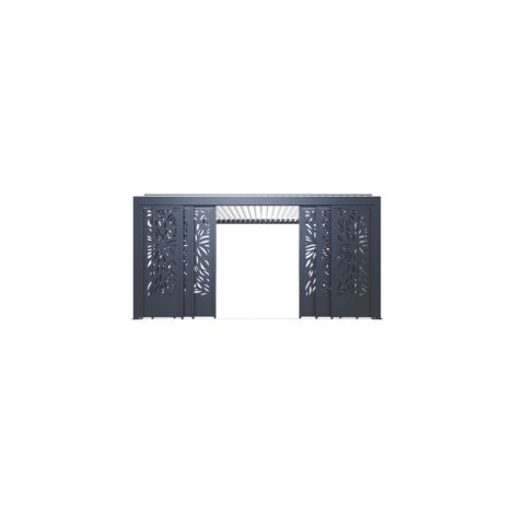 Paroi Coulissante Aluminium 5m Anthracite Pour Pergola S et SV France (1/5)