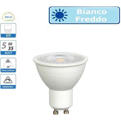 Faretto led cob 5 watt GU10 lampada spot dimmerabile luce fredda 6500k faretti risparmio energetico … (1/4)