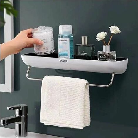 FOGCITY - de Douche, Etagere Salle de Bain sans Percage, Antirouille Porte Savon Douche, Espace en Aluminium Rangement Douche, serviteur de Douche (1/5)