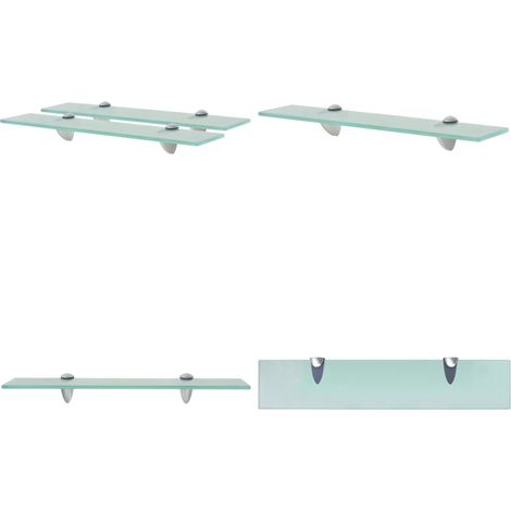Schweberegale 2 Stk. Glas 50x10 cm 8 mm - Wandregal - Glasregal - Badezimmerregal - Dekoratives Regal - Modernes Regal - Home & Living (1/5)