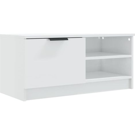 Maison Exclusive - TV-Schrank Hochglanz-Weiß 80x35x36,5 cm Holzwe