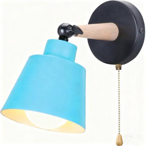 royaluxe- Applique Murale Moderne Bleu Applique Murale Rétro Minimaliste Lampe Murale D'Intérieur Nordique E27 (1/5)