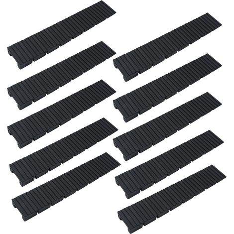 Set of 10 Plastic Wedges for Furniture with Built-in Predetermined Break Points, Durable, Odourless, Can Be Easily Adjusted in Length (Black) (1/5)