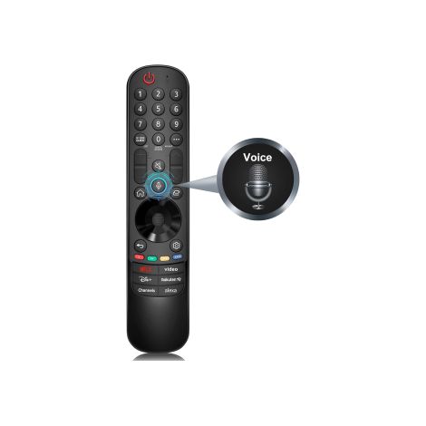 Voice Magic Télécommande de rechange pour téléviseur LG Original Remote MR20GA MR21GA MR22GA MR23GA Compatible avec LG UHD OLED QNED NanoCell 4K 8K Smart TV avec pointeur et fonction vocale