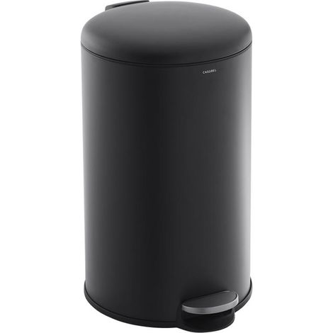 CASABEL Poubelle 50L - Acier Inoxydable, Pédale et Couvercle,