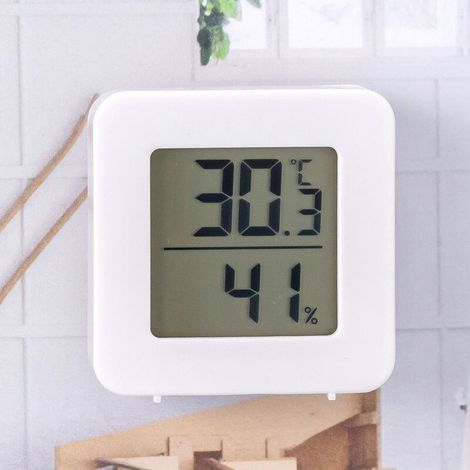 Ecleanfy - Petit Hygromètre Numérique Thermomètre Intérieur Thermomètre D'ambiance Moniteur de Température et Humidimètre pour Le Confort du Bureau à Domicile Thermomètre de Reptile (1/4)
