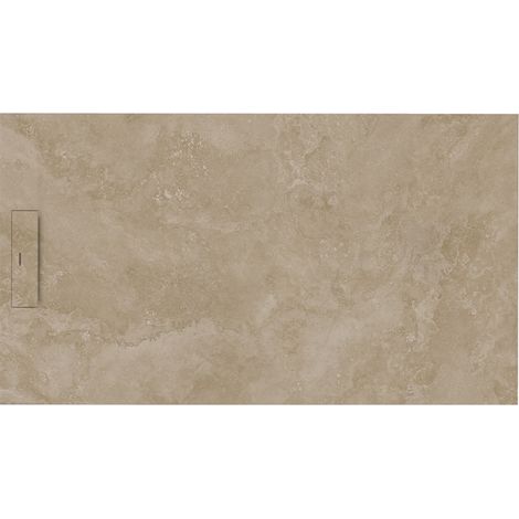 SIENA - Plato de ducha 150x100cm Lithos crema - Antideslizante - Resistente y de diseño - Disponible en varias medidas y colores