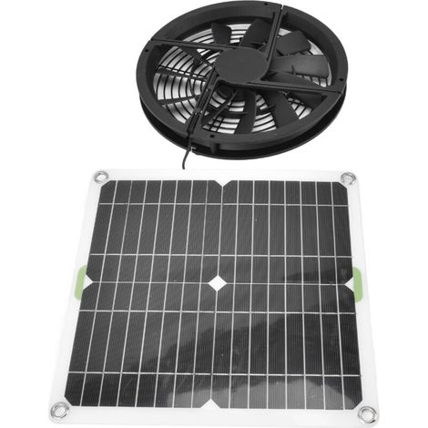 10-Zoll-Solarventilator-Set (100 W), wasserdichtes Solarpanel, rundes Lüftungsgehäuse, Abluftventilator für Hühnerstall, Gewächshaus, Schuppen