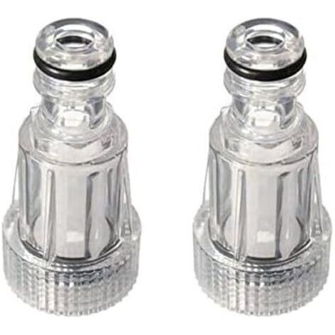 (3×3×6.4cm)Lot de 2 filtres à eau pour jardin, pompe de jardin et irrigation de jardin et maison – Entrée filetage intérieur 3/4" – Sortie 1/2" raccord de jardin – Raccord enfichable (1/3)