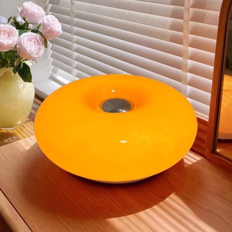 Orange Donut Table Light Vintage Glass Table Lamp Retro Table Lighting Fixture Decorative Atmosphere Night Lamp Bedside Table Lamp for Bedroom, Living Room (1/5)