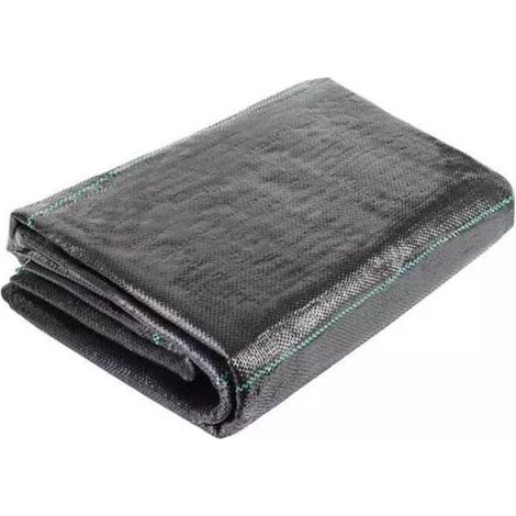 Toile de paillage anti-herbes 1,5x10m en polypropylène tissé 100g/m², anti-UV – Pour potager, allées, massifs, couverture de sol perméable, contrôle mauvaises herbes, jardinage facile (1/3)