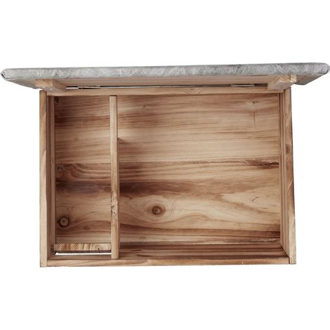 Casetta per ricci rifugio invernale giardino 21 x 46 x 34 cm con protezione dai predatori in legno di abete 130006489