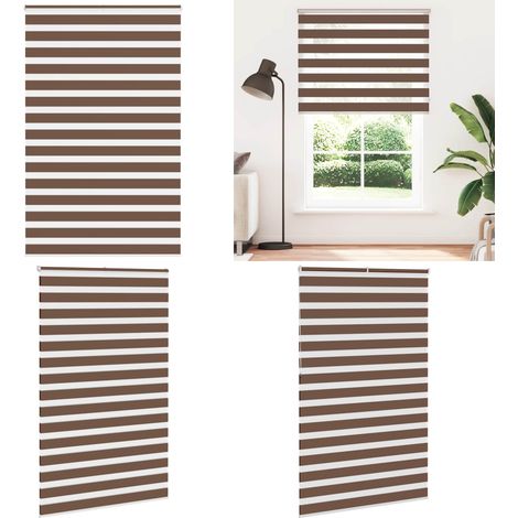 vidaXL Zebrarollo Braun 145x230 cm Stoffbreite 140,9 cm Polyester (1/5)